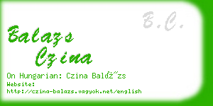 balazs czina business card